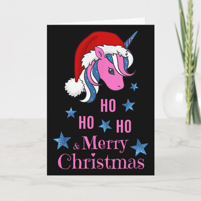 Carte Nk Unicorn Santa Merry Christmas  (Devant)