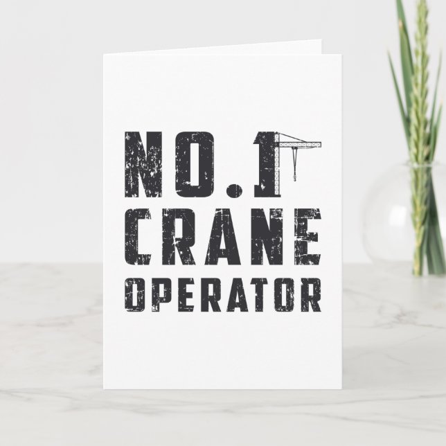 Carte No. 1 Crane Operator Workers Construction Site (Devant)