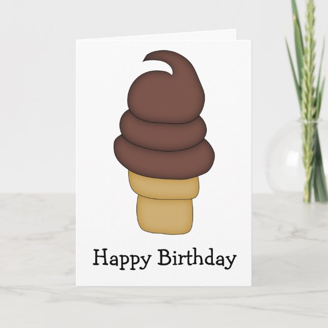 Carte No 7 Twist Cone de crème glacée (Devant)