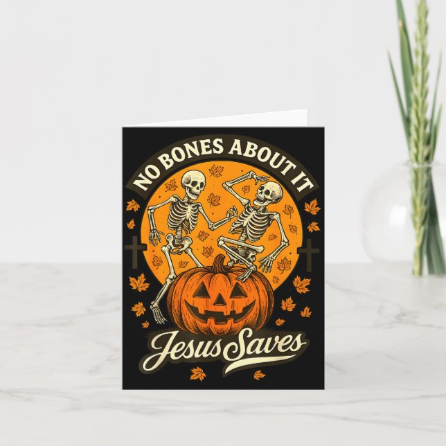 Carte No Bones About It Jesus Saves Christian Halloween  (Devant)