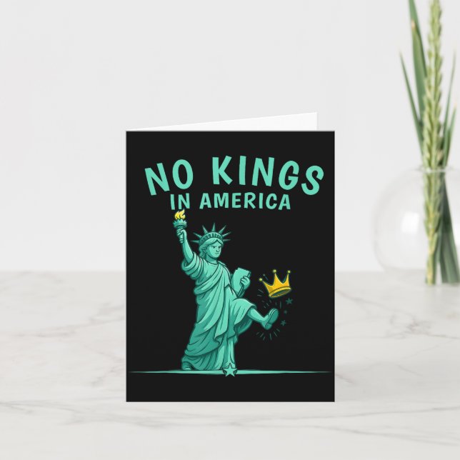 Carte No Kings In America _ Patriotic Litical Design  (Devant)