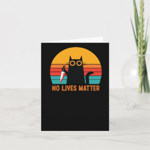 Carte No Lives - Drôle Sticker Halloween Chat