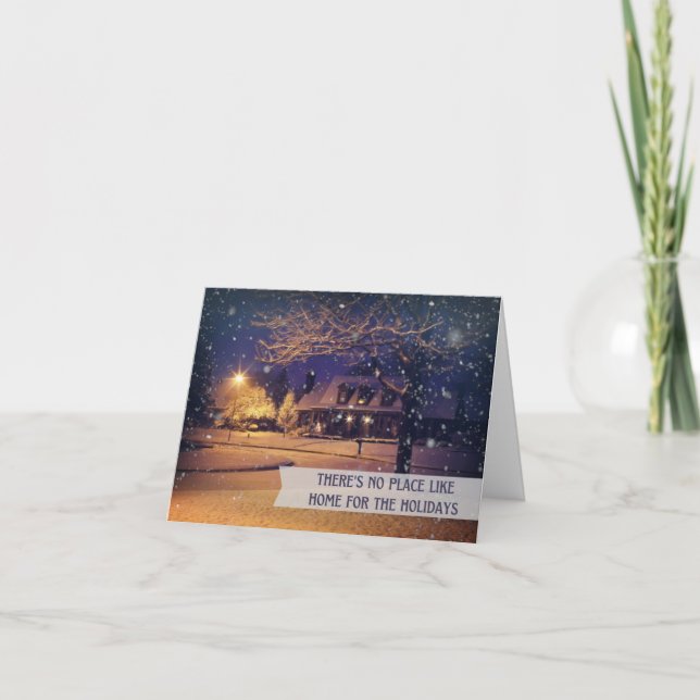 Carte "No Place Like Home" Realtor Happy Holidays (Devant)
