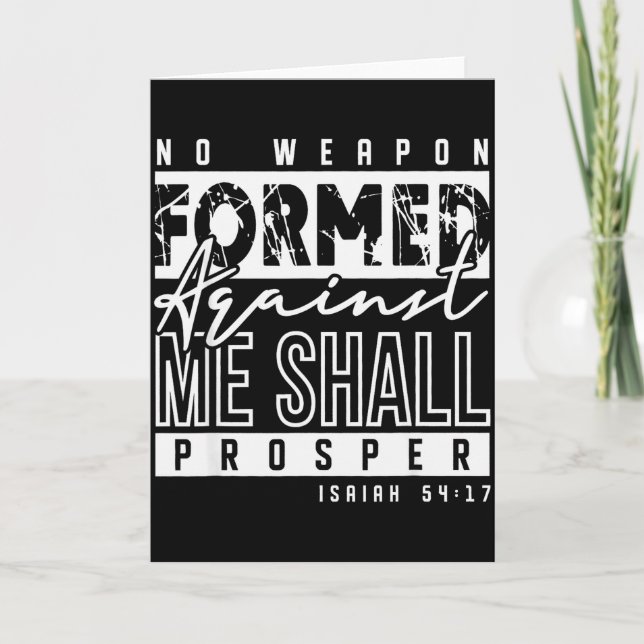 Carte No Weapon Formed Against Me Shall Prosper Christia (Devant)