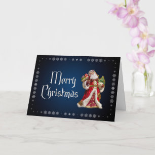 Carte Noble Joyeux Noël avec le Père Noël !