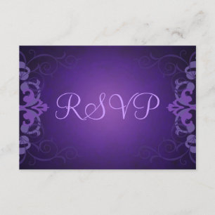 Carte Noble Violet & Liliac Scroll RSVP