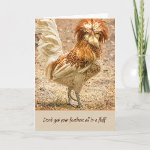 Carte N'obtenez pas vos plumes dans un bouchon