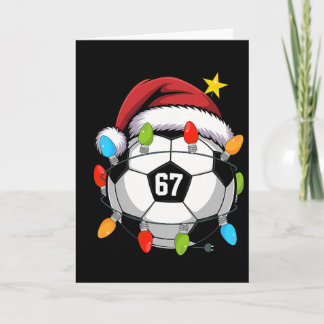 Carte Noël 67 Mème Football Ll Chapeau de Père Noël Drôl