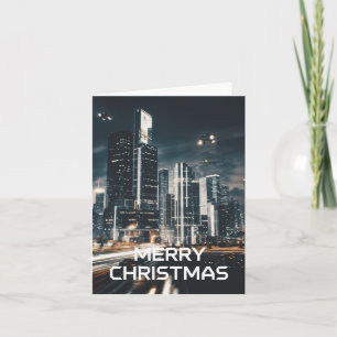 Carte Noël à Cyberpunk City