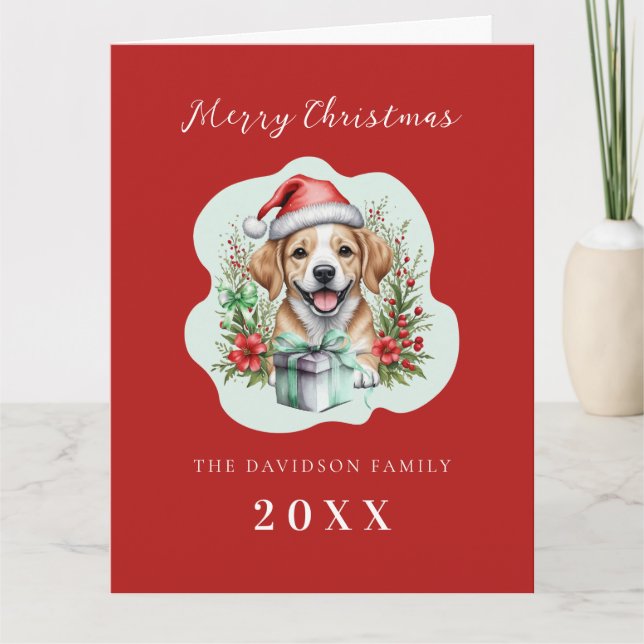 Carte Noël à la chienne (Devant)