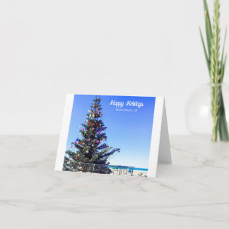 Carte Noël à la plage