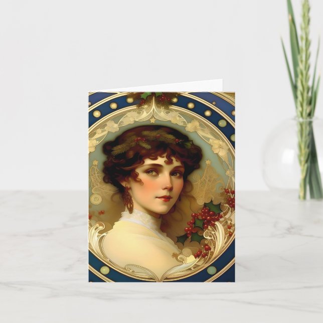 Carte Noël - AI - Art Nouveau - E (Devant)