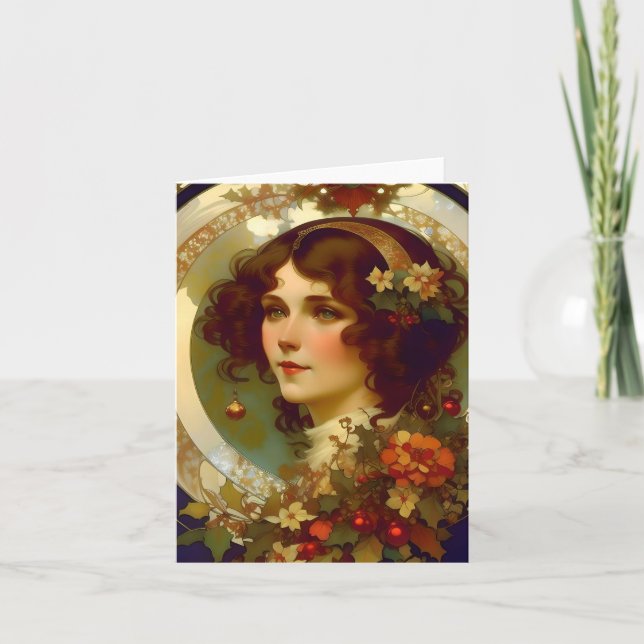 Carte Noël - AI - Art Nouveau - F (Devant)
