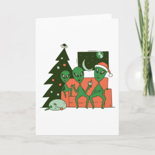 Carte Noël Alien