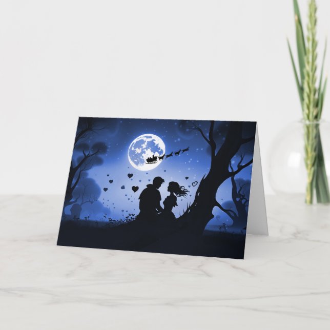 Carte Noël Amour Romance Magie de Noël Couple (Devant)