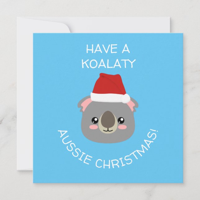 Carte Noël australien Koalaty (Devant)