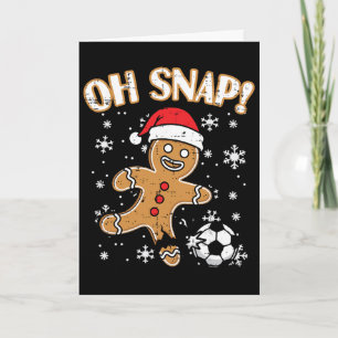 Carte Noël Biscuit de Noël Football Oh Snap Drôle de Noë