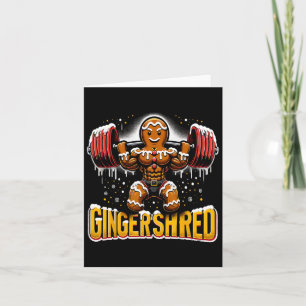 Carte Noël Bodybuilding Gingersher Funny Gingerbre
