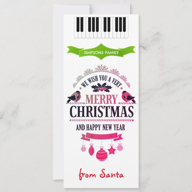 Carte Noël Bonne année Carol Card (Devant)