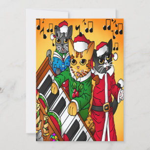 Carte Noël Carol Cats