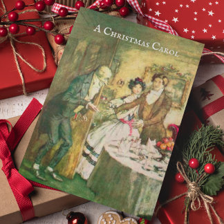 Carte Noël Carol Dickens Scrooge Noël