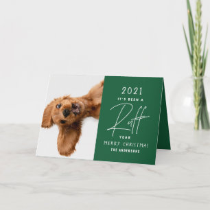 Carte Noël chien drôle ruff année en examen