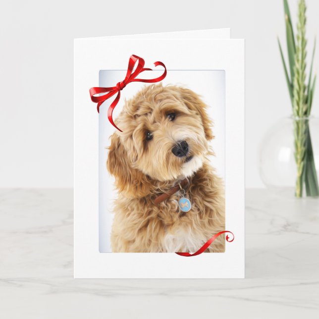 Carte Noël de chien Doodle (Devant)