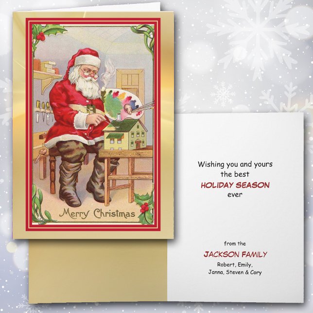 Carte Noël de la Joueuse rétro Santa Claus (Créateur téléchargé)