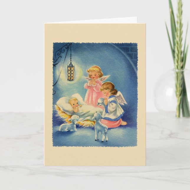 Carte Noël de la Nativité du bébé Jésus (Devant)