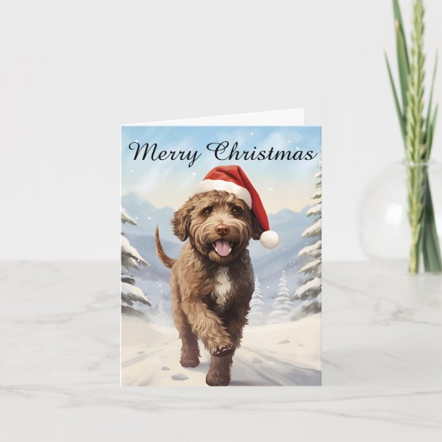 Carte Noël de Lagotto Romagnolo (Devant)