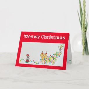 Carte Noël de Meowy