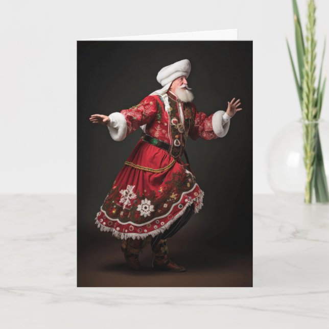 Carte Noël de Père Noël en Pologne (Devant)