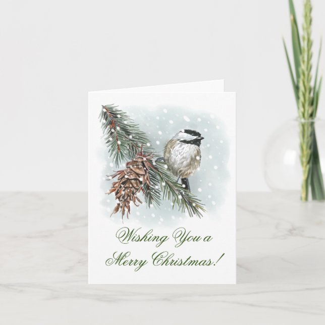 Carte Noël de poulet d'hiver (Devant)
