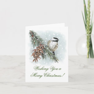 Carte Noël de poulet d'hiver