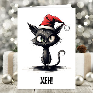 Carte Noël des chats sarcastiques
