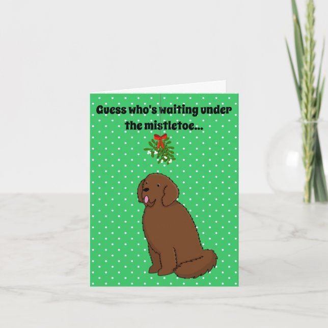 Carte Noël des chiens de Terre-Neuve (Devant)