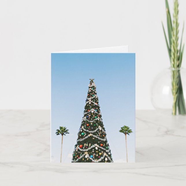 Carte Noël d'été, Palmier, Nouvel An Noël (Devant)