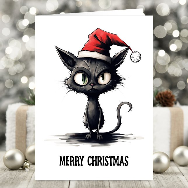 Carte Noël drôle de chat (Créateur téléchargé)