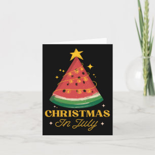 Carte Noël Drôle En Juillet Pastèque Été Noël Tre