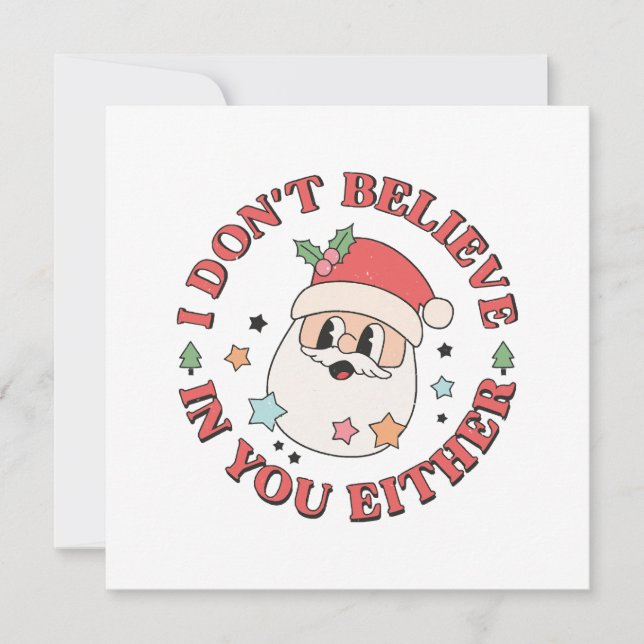 Carte Noël drôle Père Noël (Devant)