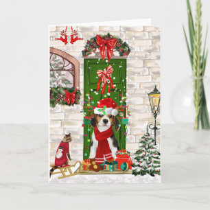 Carte Noël du chien beagle
