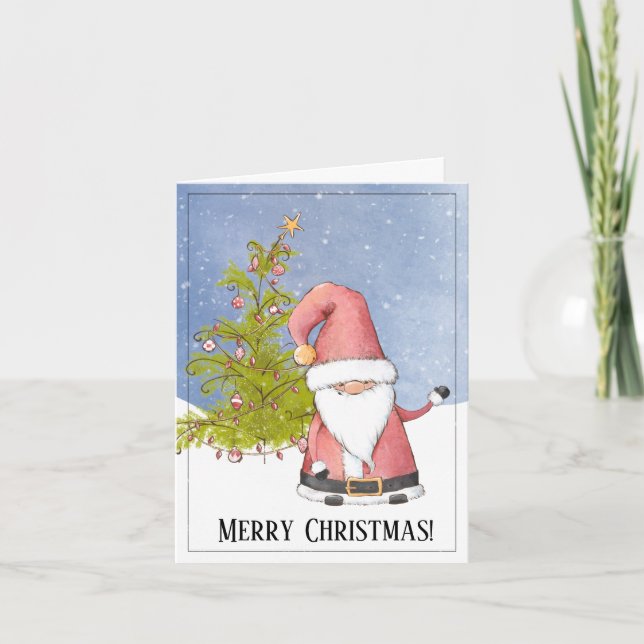 Carte Noël du client du Père Noël (Devant)
