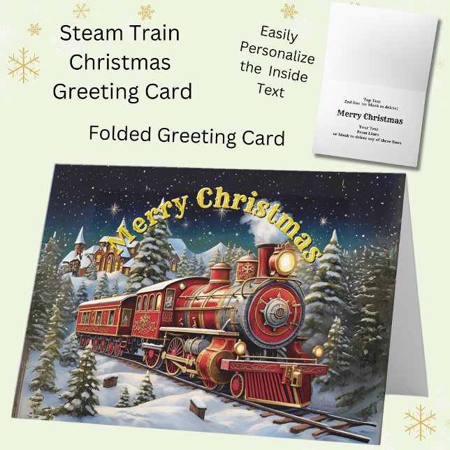 Carte Noël du train à vapeur (Créateur téléchargé)