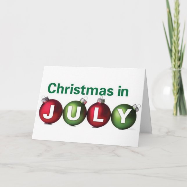 Carte Noël en juillet (Devant)