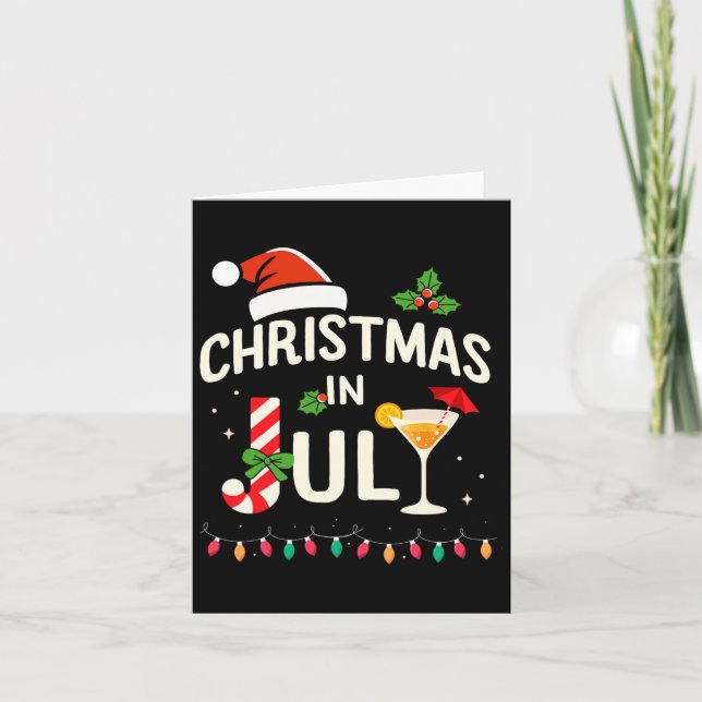 Carte Noël En Juillet Avec Sucre de canne Pour Summer Be (Devant)