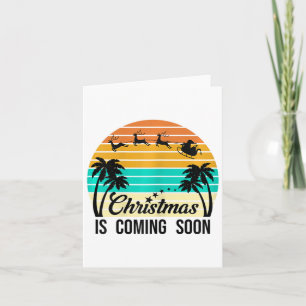 Carte Noël en Juillet Eté Drôle de Design Santa Sur Le