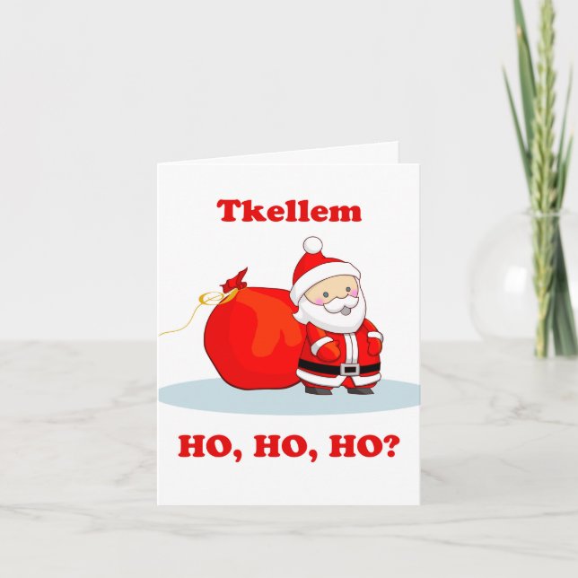 Carte Noël en maltais, tu parles Ho, Ho, Ho ? (Devant)