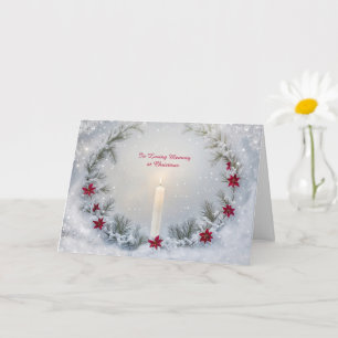 Carte Noël en souvenir de la bougie commémorative