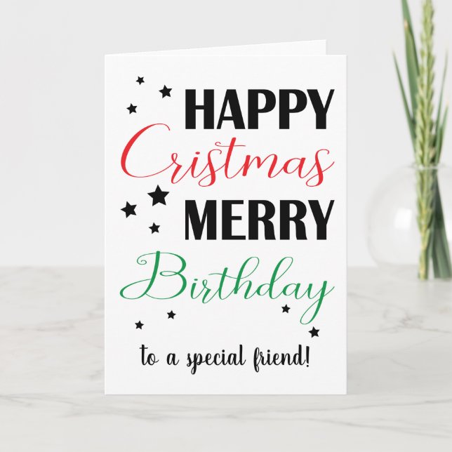 Carte Noël Et Anniversaire (Devant)