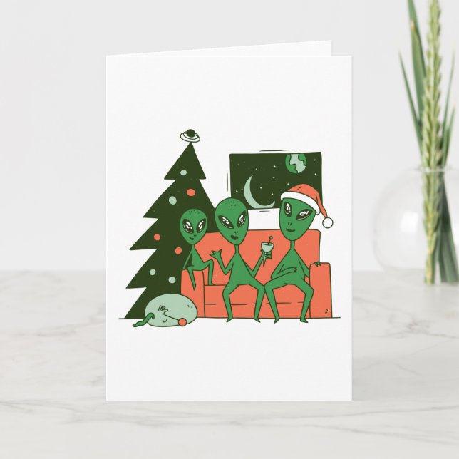 Carte Noël extraterrestre (Devant)